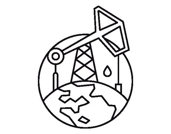 Dibujo de Extractor de petróleo para Colorear - Dibujos.net Dibujo de Extractor de petróleo para Colorear - Dibujos.net