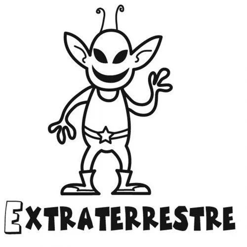 Dibujo de un extraterrestre para colorear - Dibujos para colorear ...