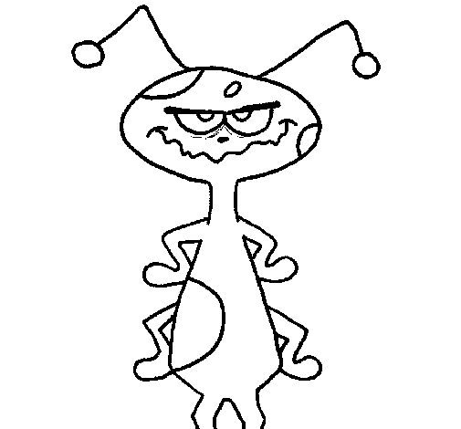 Dibujo de Extraterrestre para Colorear - Dibujos.net