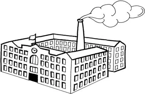 Dibujo de Gran Fábrica para colorear | Dibujos para colorear ... Dibujo de Gran Fábrica para colorear | Dibujos para colorear ...