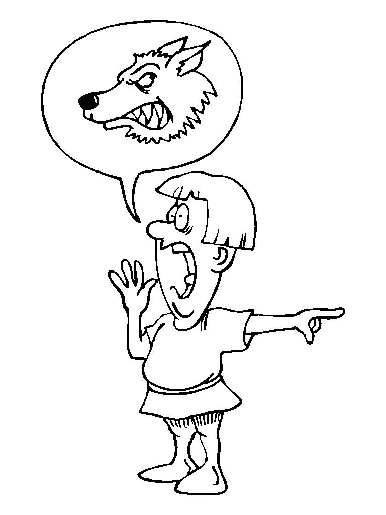 Dibujo de La Fábula del Pastor Mentiroso para colorear ~ Dibujos ... Dibujo de La Fábula del Pastor Mentiroso para colorear ~ Dibujos ...