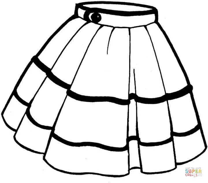 Dibujo de Falda para colorear | Dibujos para colorear imprimir gratis Dibujo de Falda para colorear | Dibujos para colorear imprimir gratis