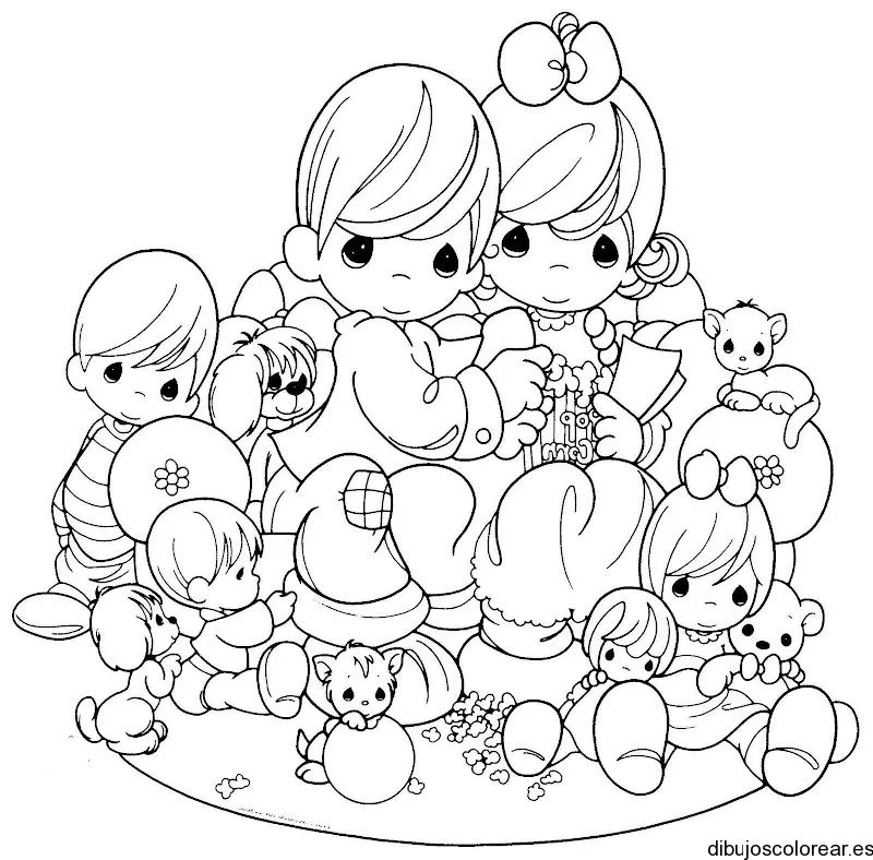 Dibujo de una familia leyendo | Dibujos para Colorear Dibujo de una familia leyendo | Dibujos para Colorear