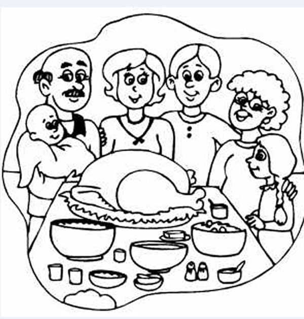 Cena navideña para colorear - Imagui