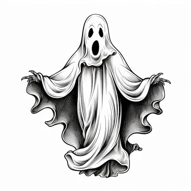 Dibujo de fantasma de halloween para niños | Foto Premium Dibujo de fantasma de halloween para niños | Foto Premium