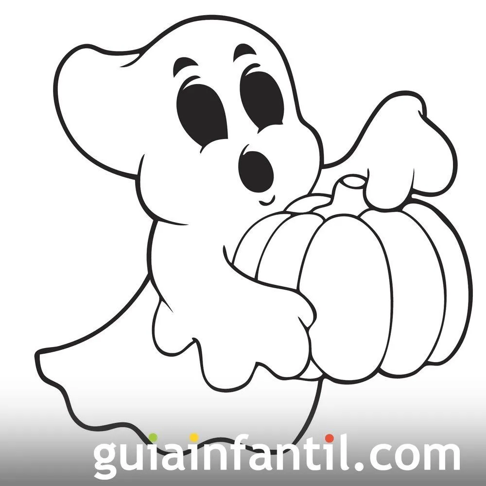 Dibujo de fantasma para imprimir y pintar