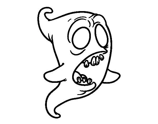 Dibujo de Fantasma mellado para Colorear - Dibujos.net