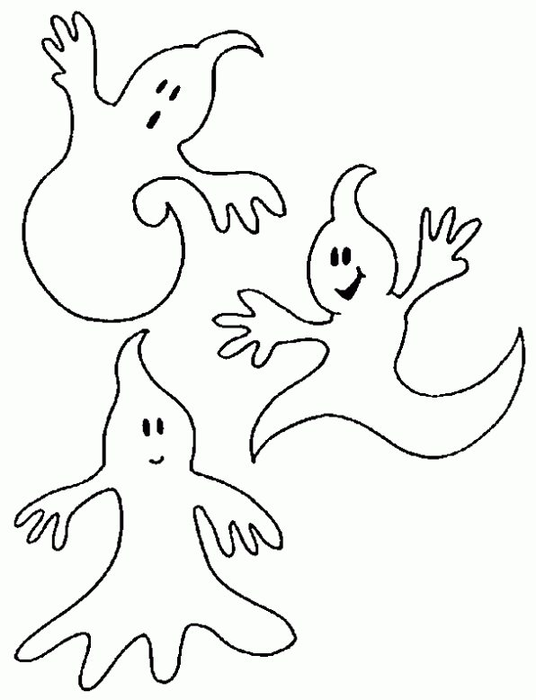 Dibujo de Fantasmas. Dibujo para colorear de Fantasmas. Dibujos ...