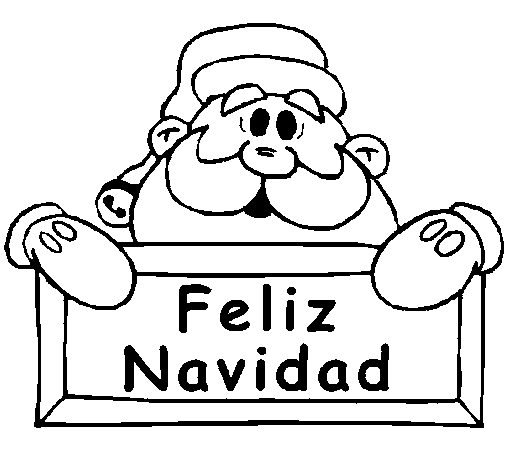 Dibujo de Feliz Navidad para Colorear - Dibujos.net
