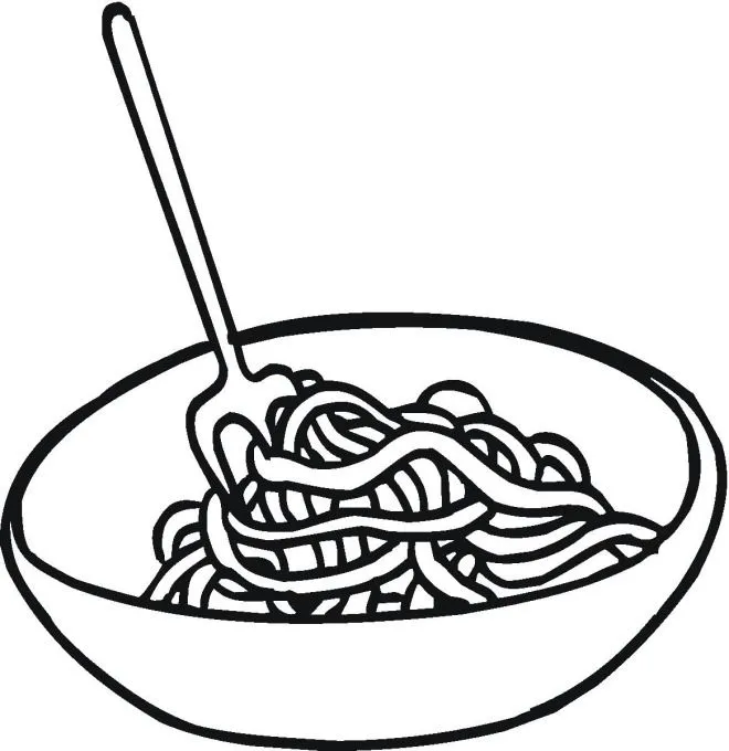 Fideos dibujo para colorear - Imagui