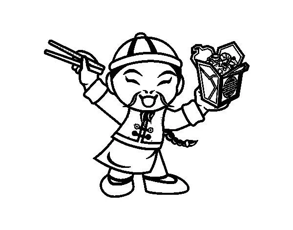 Dibujo de Fideos chinos para Colorear - Dibujos.net Dibujo de Fideos chinos para Colorear - Dibujos.net