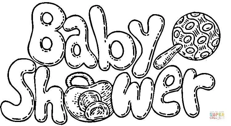 Dibujo de Fiesta Baby Shower para colorear | Dibujos para colorear ... Dibujo de Fiesta Baby Shower para colorear | Dibujos para colorear ...