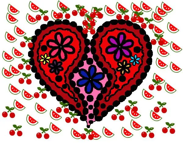 Dibujo de fiesta de frutas y flores pintado por Perlita001 en ...