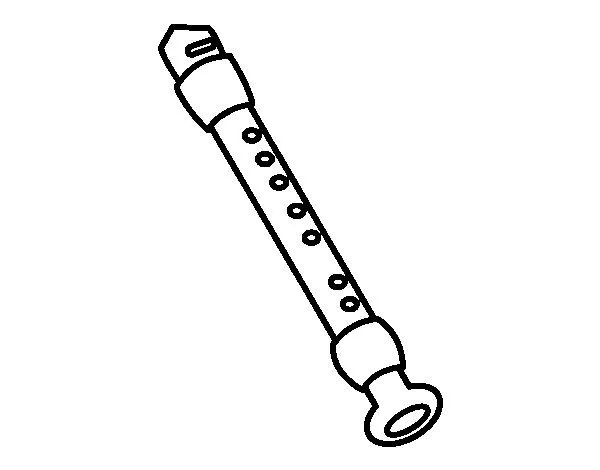 Dibujo de Flauta para Colorear - Dibujos.net Dibujo de Flauta para Colorear - Dibujos.net