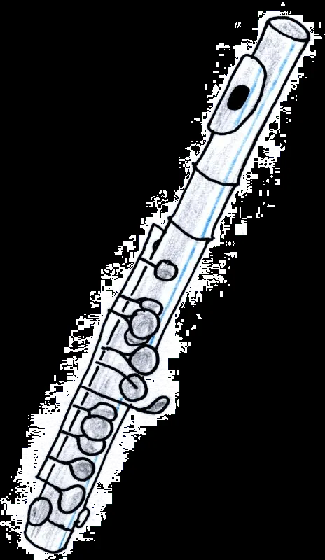 Dibujo de la flauta - Imagui