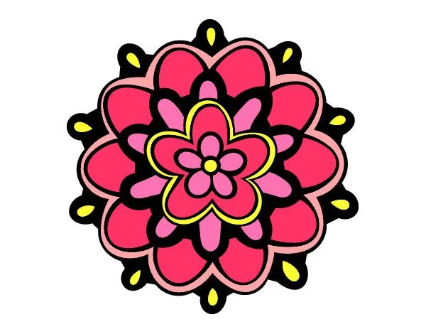 Dibujo de una flor de colores pintado por Carmenaida en Dibujos ... Dibujo de una flor de colores pintado por Carmenaida en Dibujos ...
