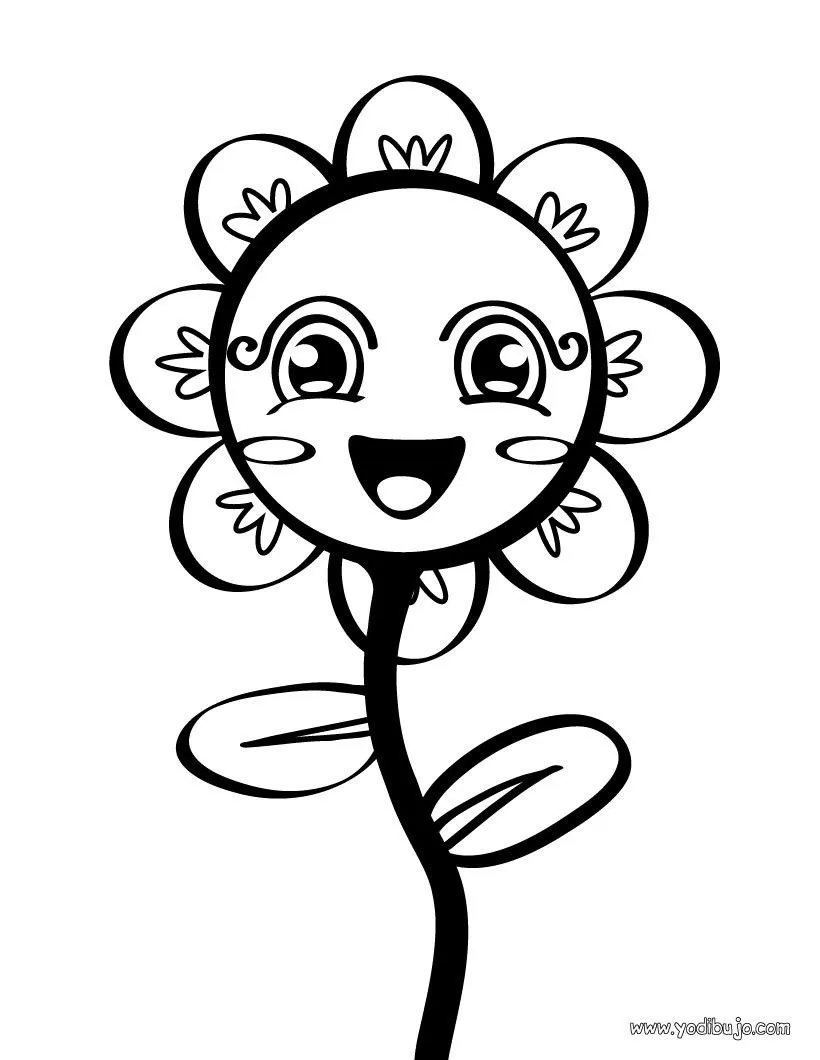 Dibujo de una flor - Especial Peques: Dibujos para colorear