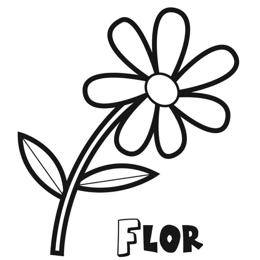 Dibujo de una flor para imprimir y colorear Dibujo de una flor para imprimir y colorear