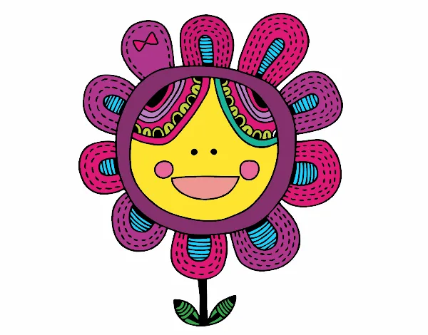 Dibujo de Flor patchwork pintado por Donni en Dibujos.net el día ... Dibujo de Flor patchwork pintado por Donni en Dibujos.net el día ...
