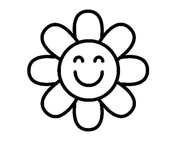 Dibujo de Flor sencilla para Colorear - Dibujos.net Dibujo de Flor sencilla para Colorear - Dibujos.net