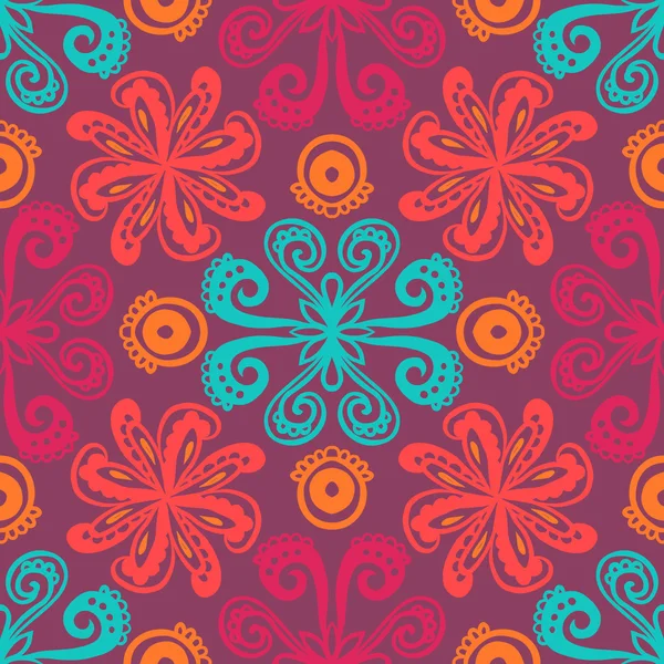 Dibujo floral de India — Vector stock © tukkki #24339009