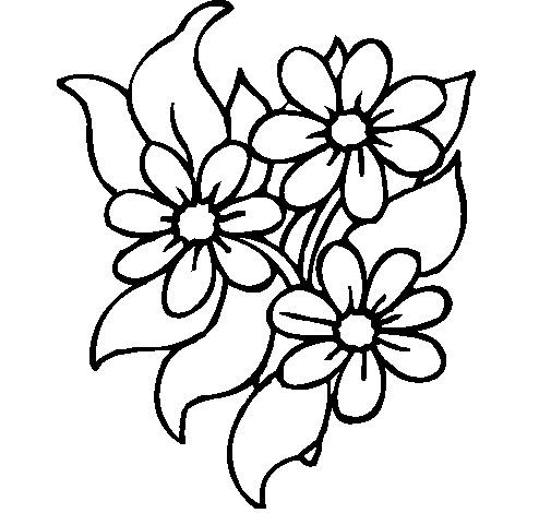 Dibujo de Florecitas para Colorear - Dibujos.net