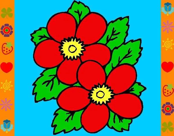 Dibujo de Flores y hojas pintado por 21-09lulu en Dibujos.net el ...