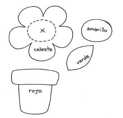 Moldes de flores con 5 petalos para pintar - Imagui