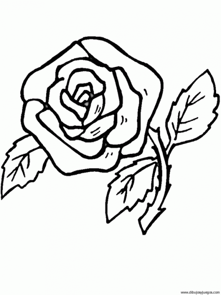dibujo-flores-rosas-023 | Dibujos y juegos, para pintar y colorear dibujo-flores-rosas-023 | Dibujos y juegos, para pintar y colorear