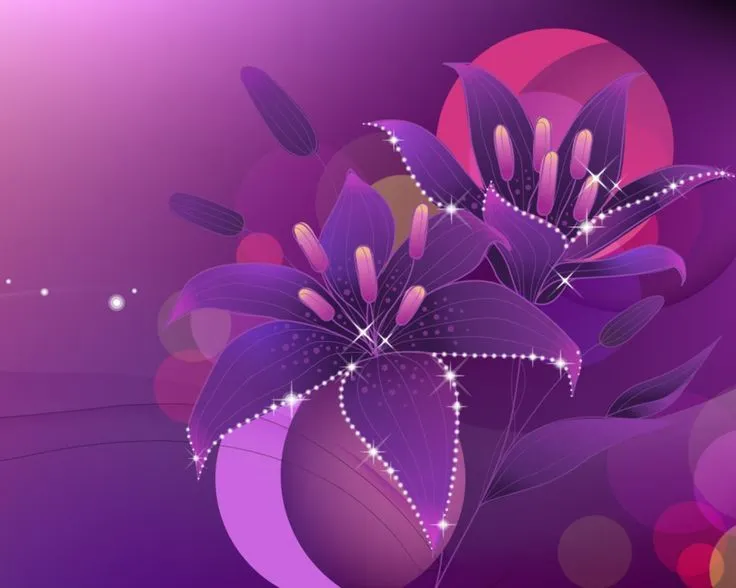 Dibujo de flores violetas | dibujos de flores | Pinterest | Dibujo