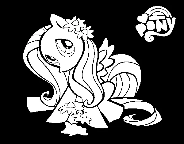 Dibujo de Fluttershy para Colorear - Dibujos.net Dibujo de Fluttershy para Colorear - Dibujos.net
