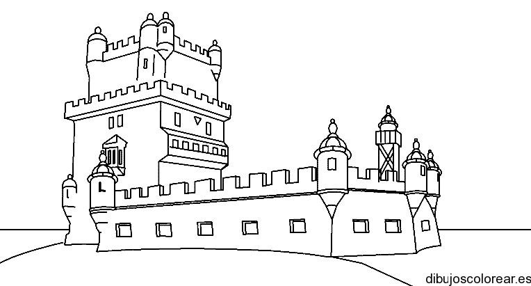 Dibujo de una fortaleza | Dibujos para Colorear Dibujo de una fortaleza | Dibujos para Colorear