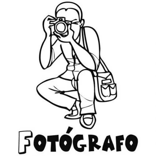 Dibujo de un fotógrafo para colorear - Dibujos para colorear de ...