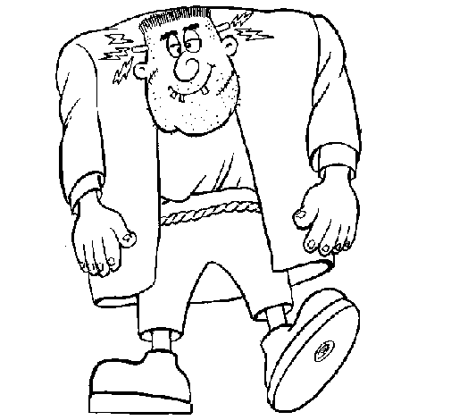 Dibujo de Frankenstein para Colorear - Dibujos.net Dibujo de Frankenstein para Colorear - Dibujos.net