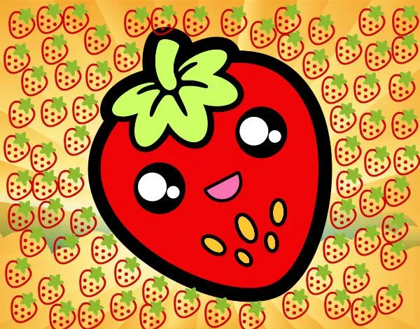 Dibujo de Fresa Kawaii !!! pintado por Luiisaomg en Dibujos.net el ... Dibujo de Fresa Kawaii !!! pintado por Luiisaomg en Dibujos.net el ...
