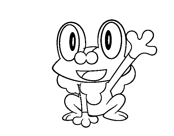 Dibujo de Froakie saludando para Colorear - Dibujos.net