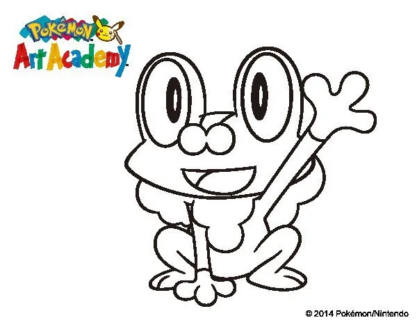 Dibujo de Froakie saludando para Colorear - Dibujos.net Dibujo de Froakie saludando para Colorear - Dibujos.net