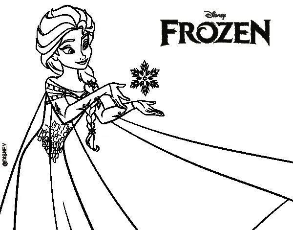 Dibujo de Frozen Elsa para Colorear - Dibujos.net