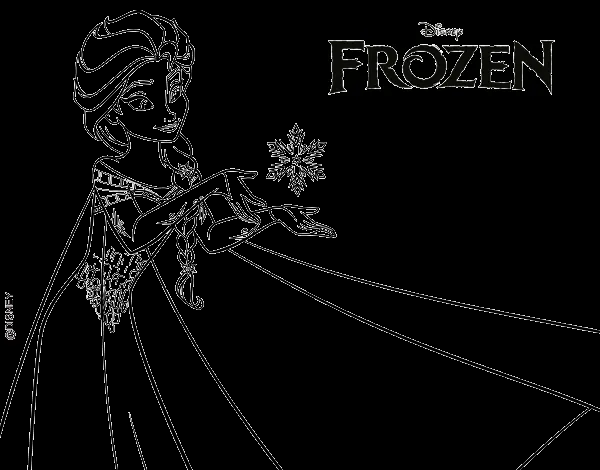 Dibujo de Frozen Elsa para Colorear - Dibujos.net Dibujo de Frozen Elsa para Colorear - Dibujos.net