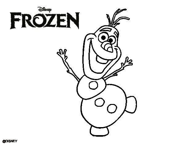 Dibujo de Frozen Olaf bailando para Colorear - Dibujos.net