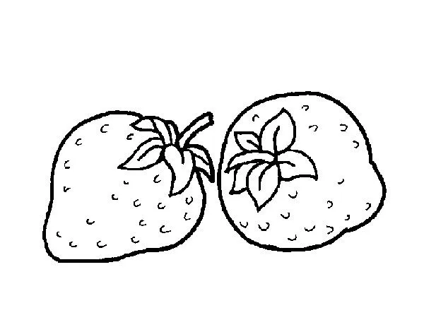 Dibujo de frutilla sin pintar pintado por Marializ en Dibujos.net ...