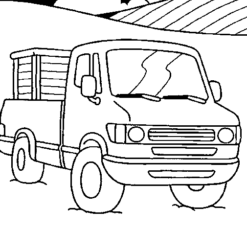 Dibujo de Furgoneta 1 para Colorear - Dibujos.net Dibujo de Furgoneta 1 para Colorear - Dibujos.net