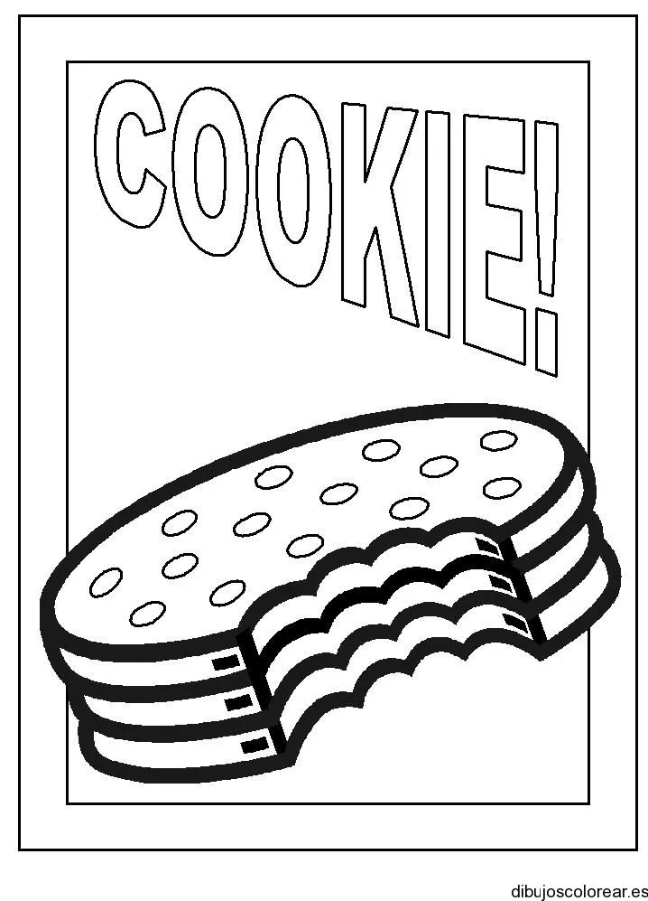 Dibujo de una galleta de chocolate | Dibujos para Colorear Dibujo de una galleta de chocolate | Dibujos para Colorear