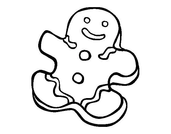 Dibujo de Galleta muñeco de jengibre para Colorear - Dibujos.net