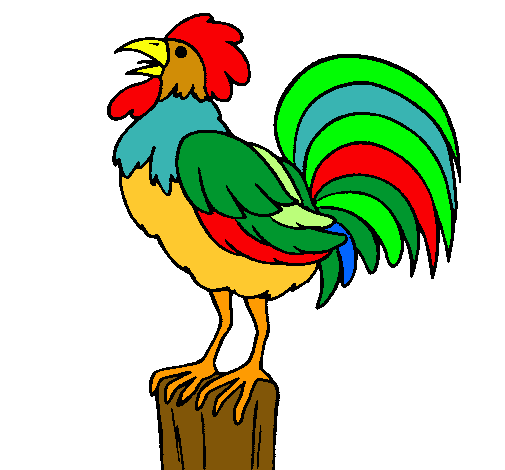 Dibujo de Gallo cantando pintado por Gallito en Dibujos.net el día ...