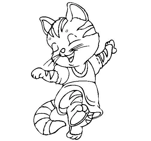 Dibujo de Gatita para Colorear - Dibujos.net Dibujo de Gatita para Colorear - Dibujos.net