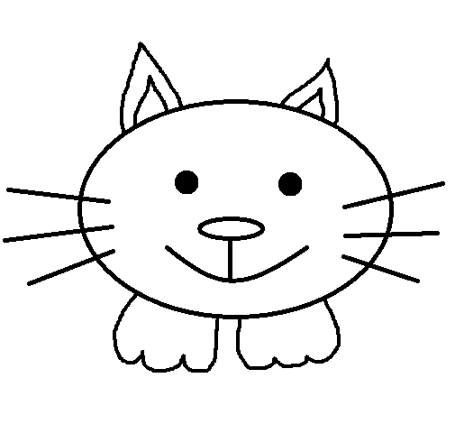 Dibujo de Gatito 3 para Colorear - Dibujos.net