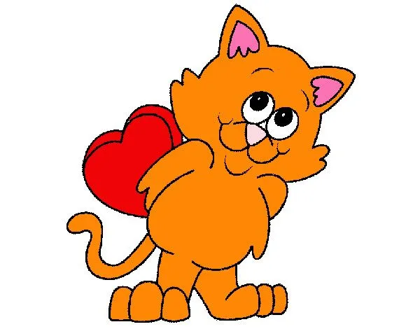 Dibujo de gatito enamorado pintado por Ana9 en Dibujos.net el día ... Dibujo de gatito enamorado pintado por Ana9 en Dibujos.net el día ...