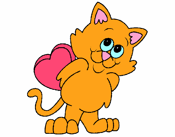 Dibujo de Gatito enamorado pintado por en Dibujos.net el día 01-06 ... Dibujo de Gatito enamorado pintado por en Dibujos.net el día 01-06 ...