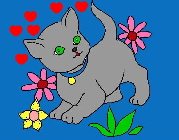 Dibujo de Gatito tierno pintado por Samantitha en Dibujos.net el ...